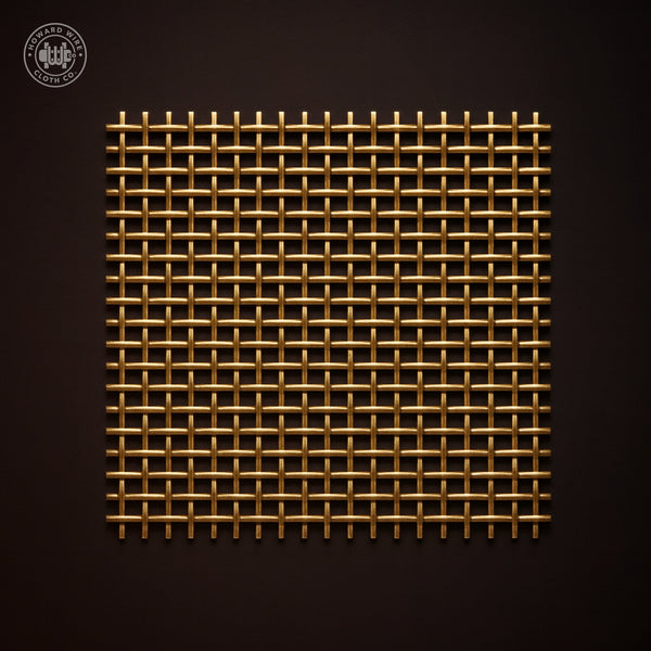 5 Mesh - .041" Wire Diameter - Brass Woven Wire - Howard Wire Cloth Co.