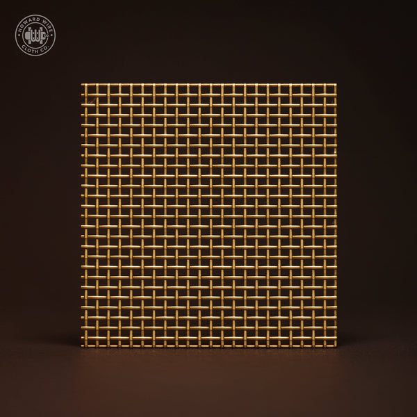 6 Mesh - .035" Wire Diameter - Brass Woven Wire - 36" Wide - Howard Wire Cloth Co.