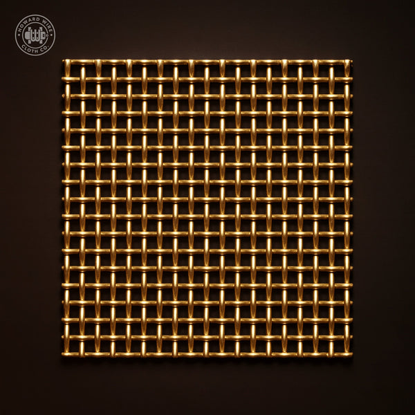 8 Mesh - .028" Wire Diameter - Brass Woven Wire - 36" Wide - Howard Wire Cloth Co.