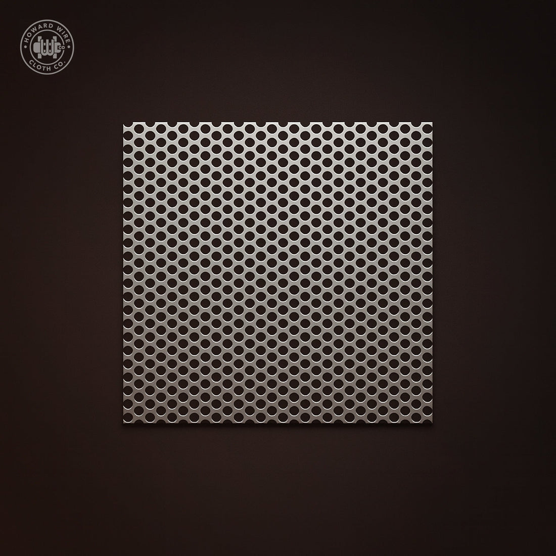 3/16" Hole on 1/4" Staggered - 18 Gauge - Plain Steel Perforated - 48" x 120" Sheet - Howard Wire Cloth Co.