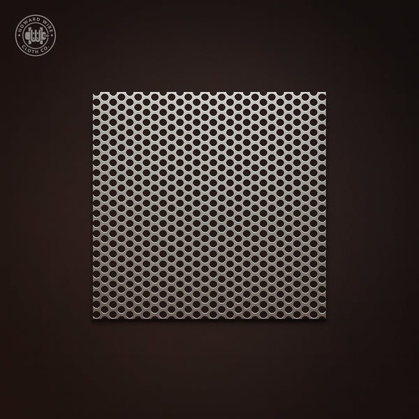 3/16" Hole on 1/4" Staggered - 18 Gauge - Plain Steel Perforated - 48" x 120" Sheet - Howard Wire Cloth Co.