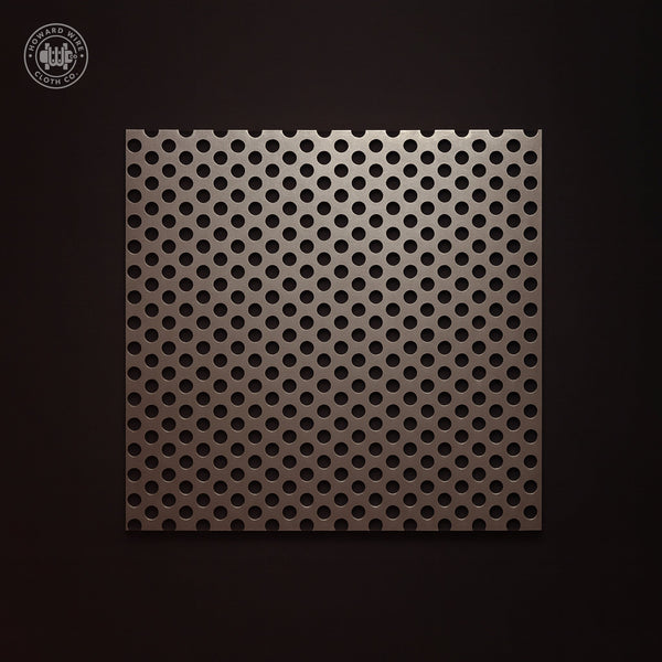 3/16" Hole on 5/16" Staggered - 10 Gauge - Plain Steel Perforated - 48" x 120" Sheet - Howard Wire Cloth Co.