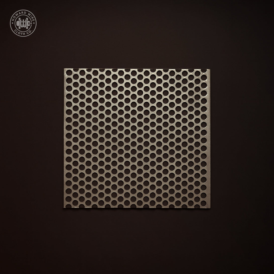 1/4" Hole on 5/16" Staggered - 16 Gauge - Plain Steel Perforated - 48" x 120" Sheet - Howard Wire Cloth Co.