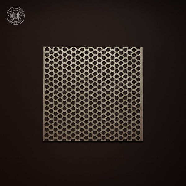1/4" Hole on 5/16" Staggered - 16 Gauge - Plain Steel Perforated - 48" x 120" Sheet - Howard Wire Cloth Co.