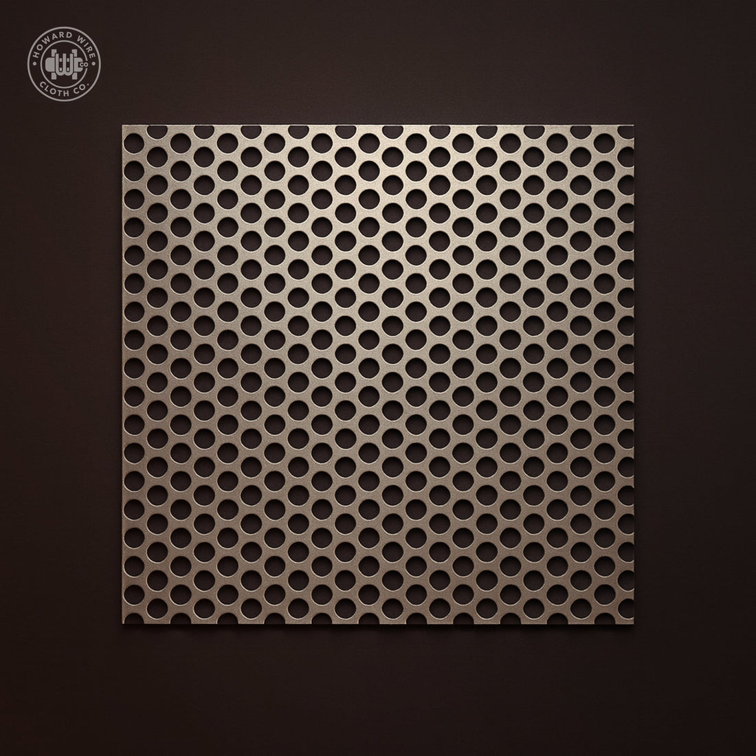 1/4" Hole on 5/16" Staggered - 18 Gauge - Plain Steel Perforated - 48" x 120" Sheet - Howard Wire Cloth Co.