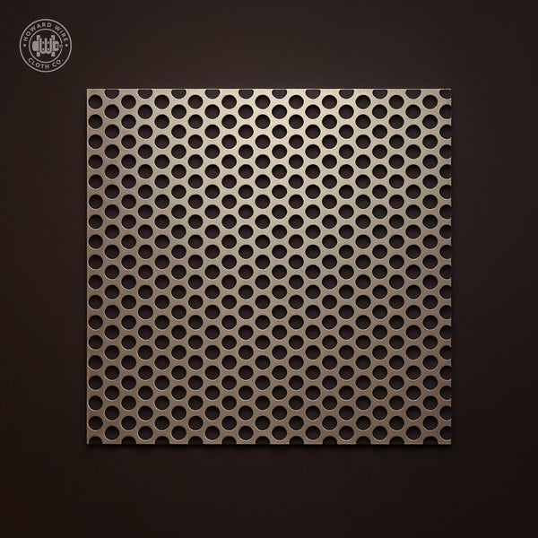 1/4" Hole on 5/16" Staggered - 18 Gauge - Plain Steel Perforated - 48" x 120" Sheet - Howard Wire Cloth Co.