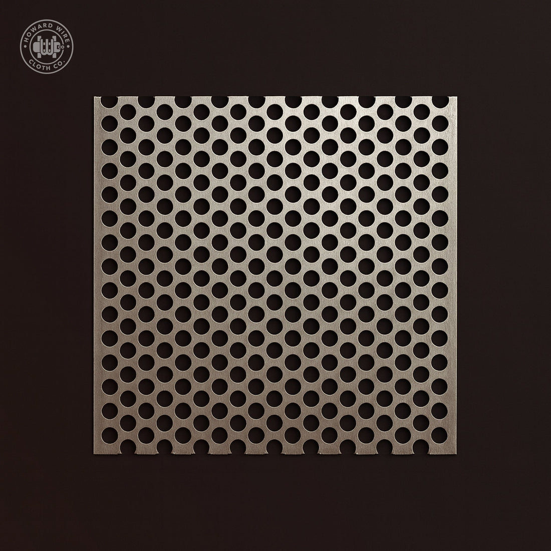 1/4" Hole on 3/8" Staggered - 10 Gauge - Plain Steel Perforated - 48" x 120" Sheet - Howard Wire Cloth Co.