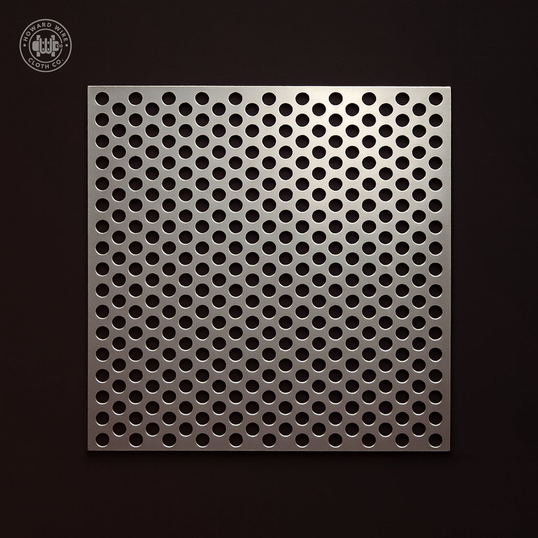 1/4" Hole on 3/8" Staggered - 11 Gauge - Plain Steel Perforated - 48" x 120" Sheet - Howard Wire Cloth Co.