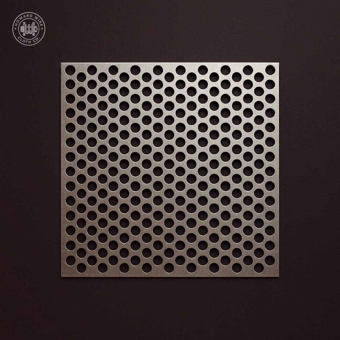 1/4" Hole on 3/8" Staggered - 20 Gauge - Plain Steel Perforated - 48" x 120" Sheet - Howard Wire Cloth Co.