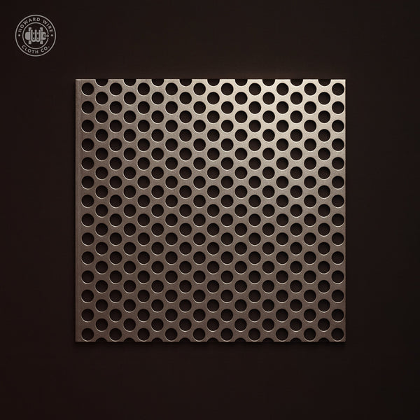 5/16" Hole on 7/16" Staggered - 10 Gauge - Plain Steel Perforated - 48" x 120" Sheet - Howard Wire Cloth Co.