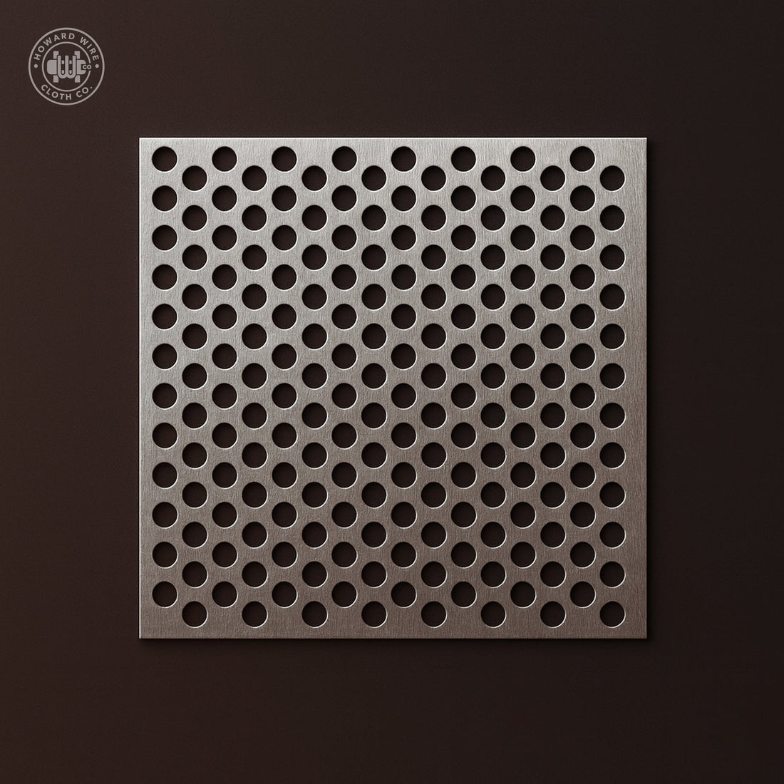 3/8" Hole on 9/16" Staggered - 11 Gauge - Plain Steel Perforated - 48" x 120" Sheet - Howard Wire Cloth Co.