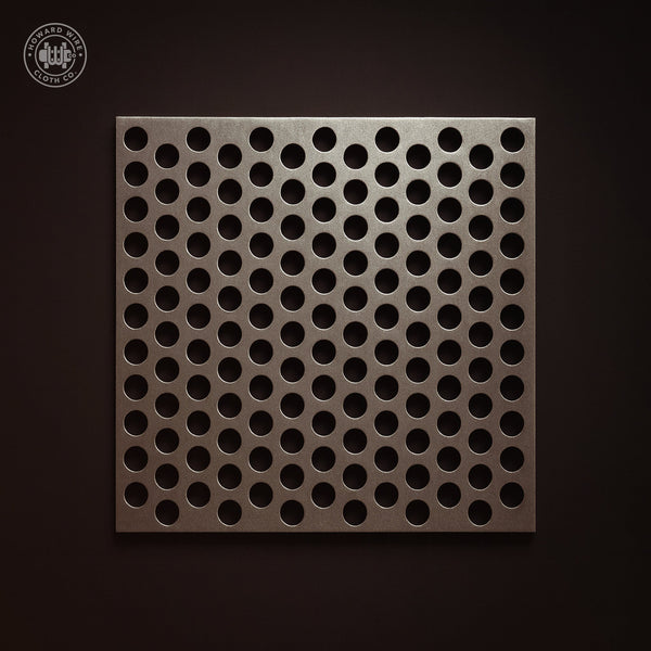 3/8" Hole on 9/16" Staggered - 16 Gauge - Plain Steel Perforated - 48" x 120" Sheet - Howard Wire Cloth Co.