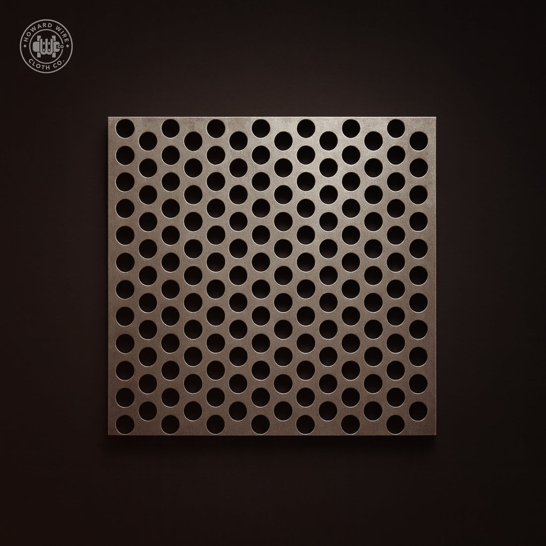 3/8" Hole on 9/16" Staggered - 20 Gauge - Plain Steel Perforated - 48" x 120" Sheet - Howard Wire Cloth Co.