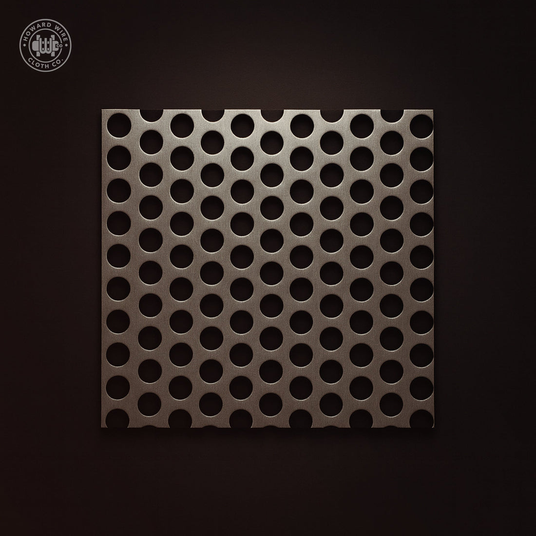1/2" Hole on 11/16" Staggered - 10 Gauge - Plain Steel Perforated - Howard Wire Cloth Co.