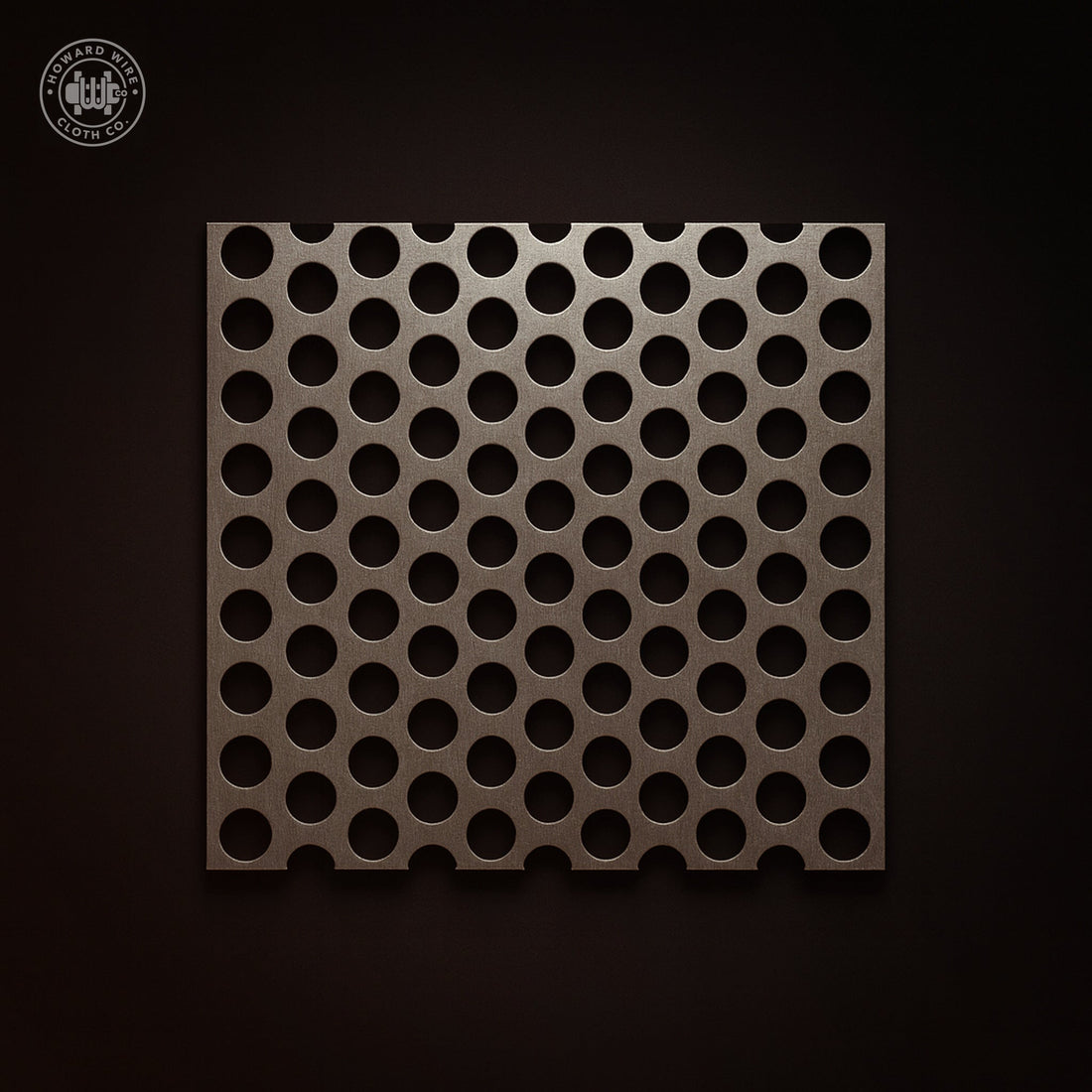 1/2" Hole on 11/16" Staggered - 14 Gauge - Plain Steel Perforated - Howard Wire Cloth Co.