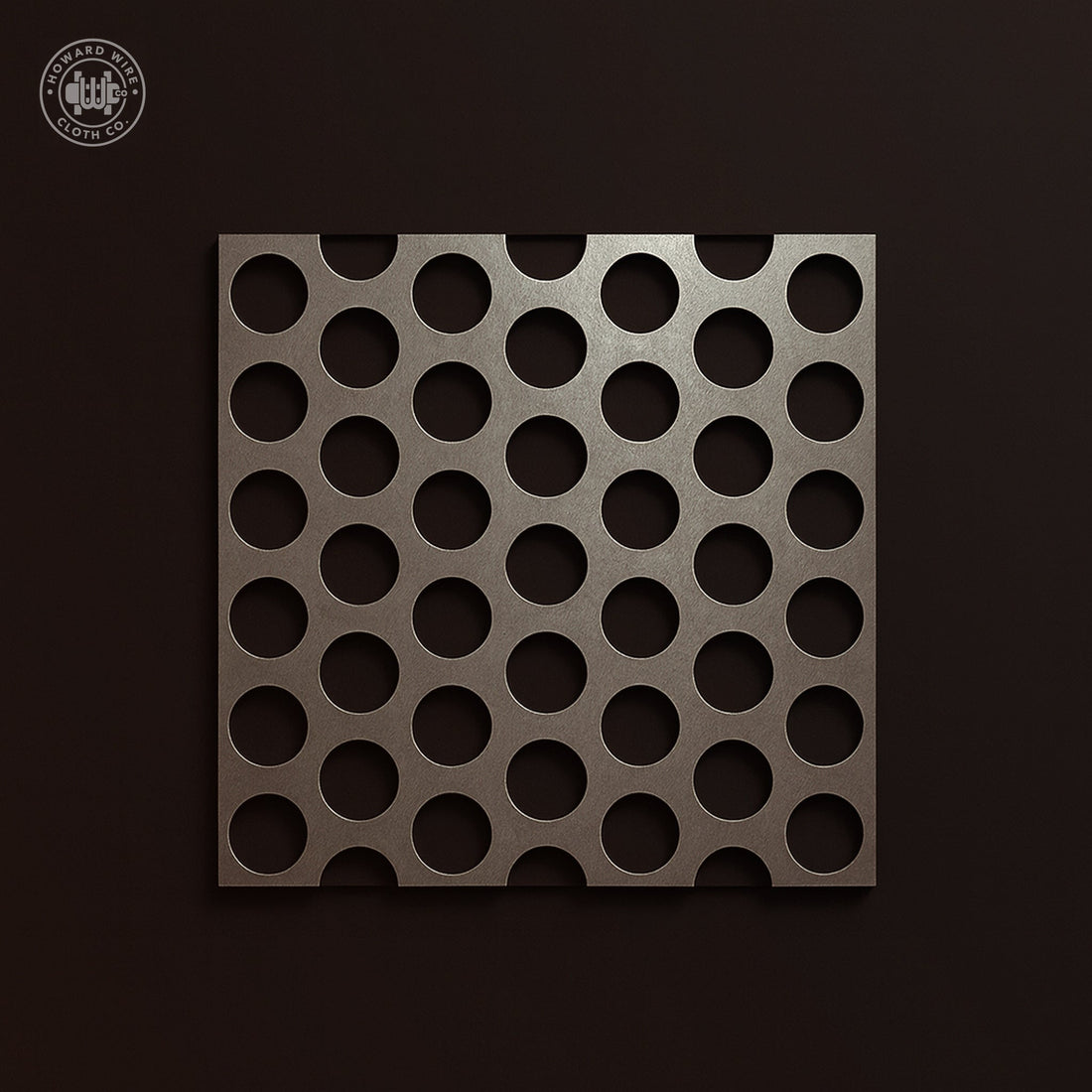 3/4" Hole on 1" Staggered - 16 Gauge - Plain Steel Perforated - 48" x 120" Sheet - Howard Wire Cloth Co.