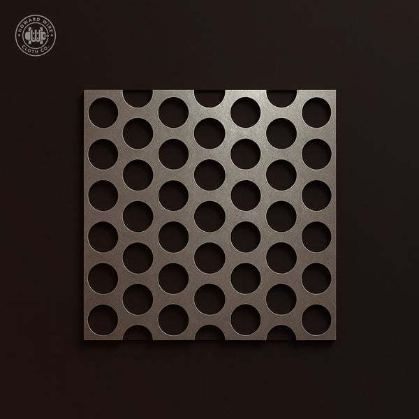 3/4" Hole on 1" Staggered - 16 Gauge - Plain Steel Perforated - 48" x 120" Sheet - Howard Wire Cloth Co.
