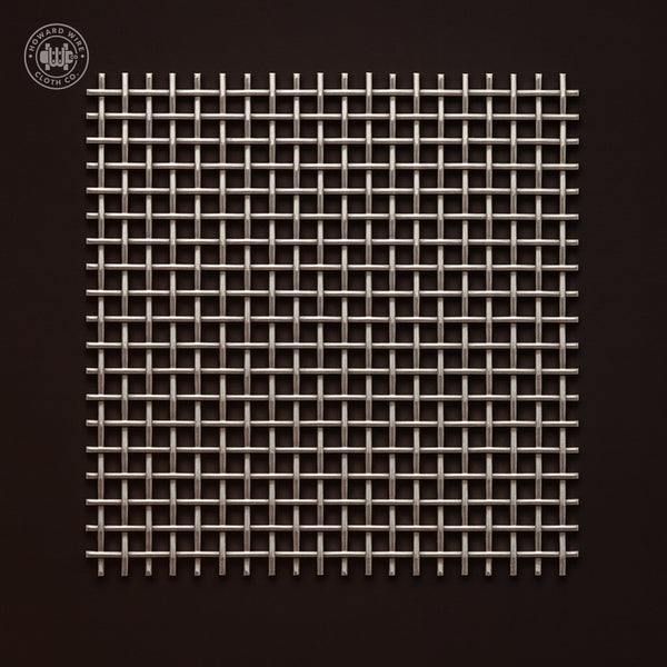 1/8" Mesh - .063" Wire Diameter - 304 Stainless Steel Crimped Woven Wire - Howard Wire Cloth Co.