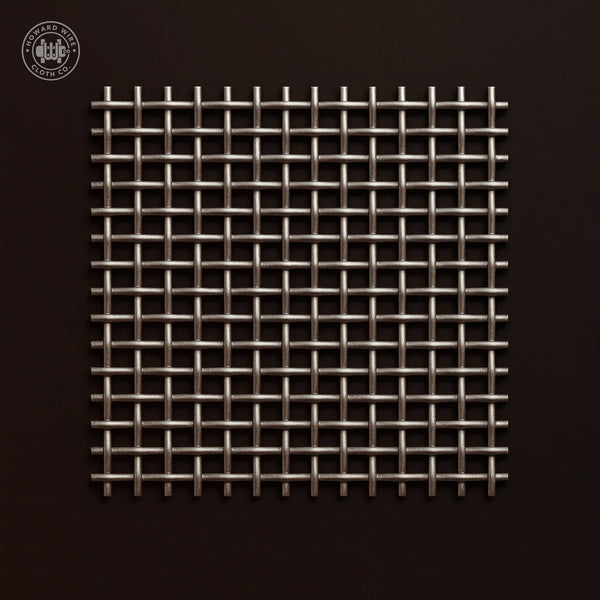 3/16" Mesh - .063" Wire Diameter - 304 Stainless Steel Crimped Woven Wire - 48" Wide - Howard Wire Cloth Co.