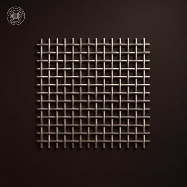 3/16" Mesh - .105" Wire Diameter - 304 Stainless Steel Crimped Woven Wire - 60" Wide - Howard Wire Cloth Co.