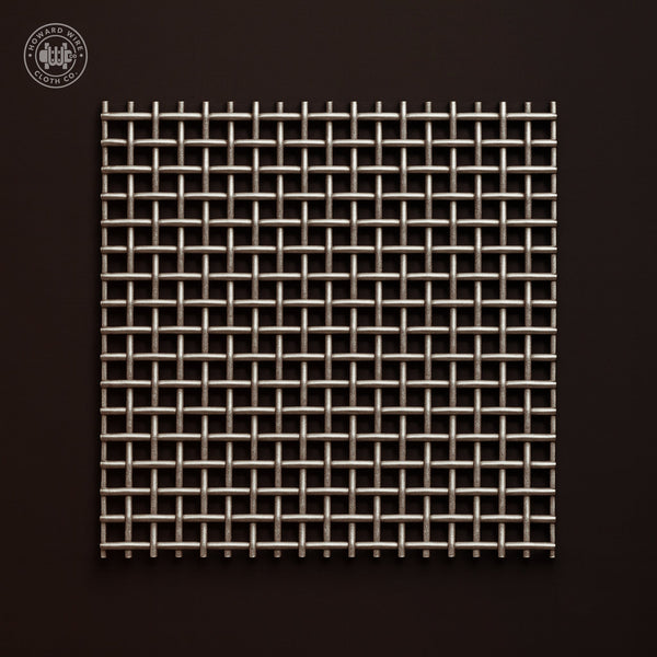 1/4" Mesh - .047" Wire Diameter - 304 Stainless Steel Crimped Woven Wire - Howard Wire Cloth Co.
