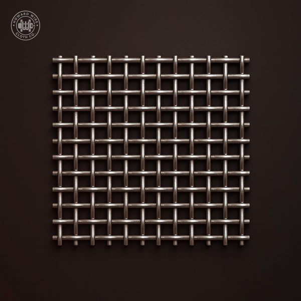 1/4" Mesh - .063" Wire Diameter - 304 Stainless Steel Crimped Woven Wire - Howard Wire Cloth Co.