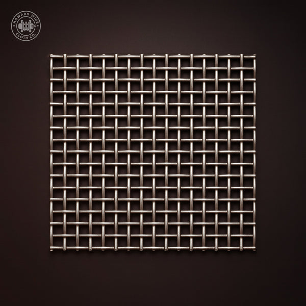 1/4" Mesh - .105" Wire Diameter - 304 Stainless Steel Crimped Woven Wire - Howard Wire Cloth Co.