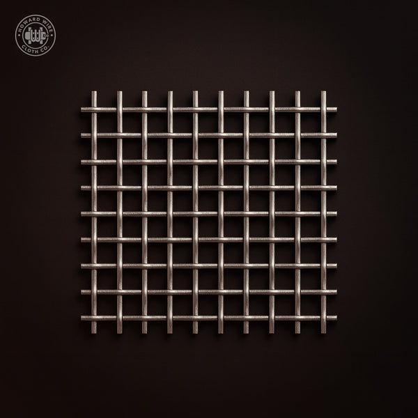 1/2" Mesh - .080" Wire Diameter - 304 Stainless Steel Crimped Woven Wire - Howard Wire Cloth Co.