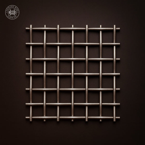 1-1/2" Mesh - .105" Wire Diameter - 316 Stainless Steel Woven Wire - 48" Wide - Howard Wire Cloth Co.