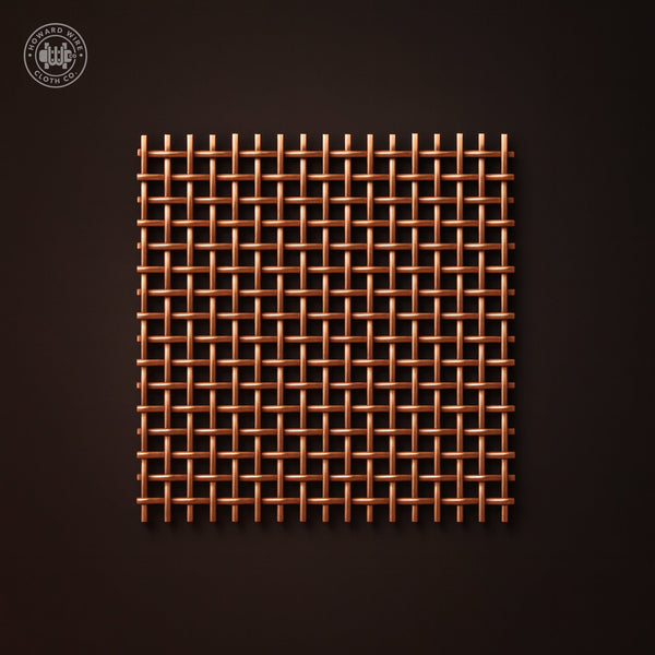 100 Mesh - .0022" Wire Diameter - Copper Woven Wire - Howard Wire Cloth Co.