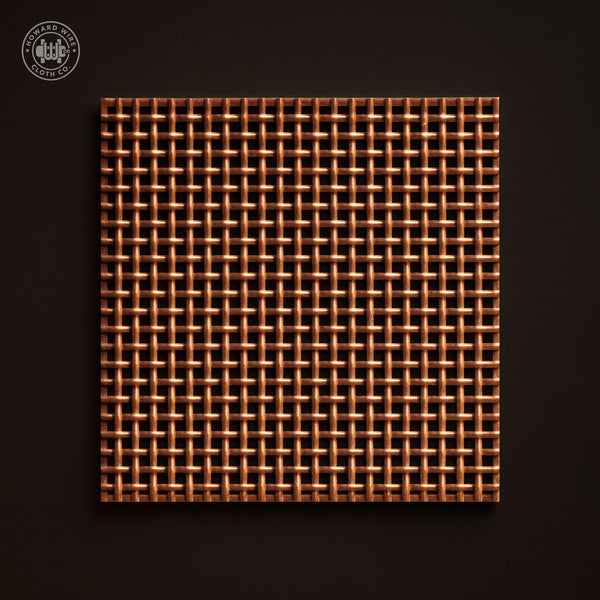100 Mesh - .0045" Wire Diameter - Copper Woven Wire - 36" Wide - Howard Wire Cloth Co.