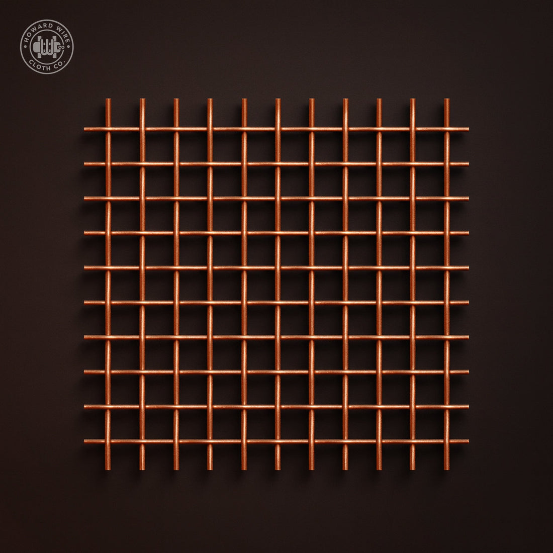 2 Mesh - .063" Wire Diameter - Copper Woven Wire - 36" Wide - Howard Wire Cloth Co.
