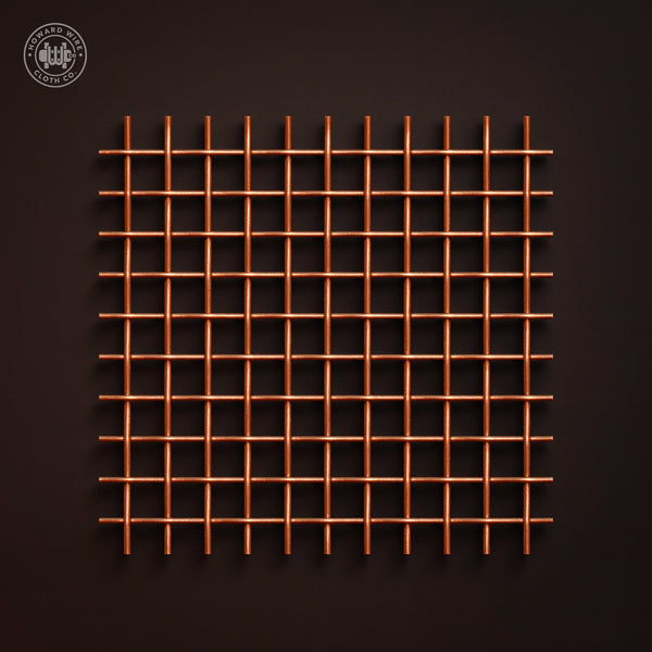 2 Mesh - .063" Wire Diameter - Copper Woven Wire - 36" Wide - Howard Wire Cloth Co.