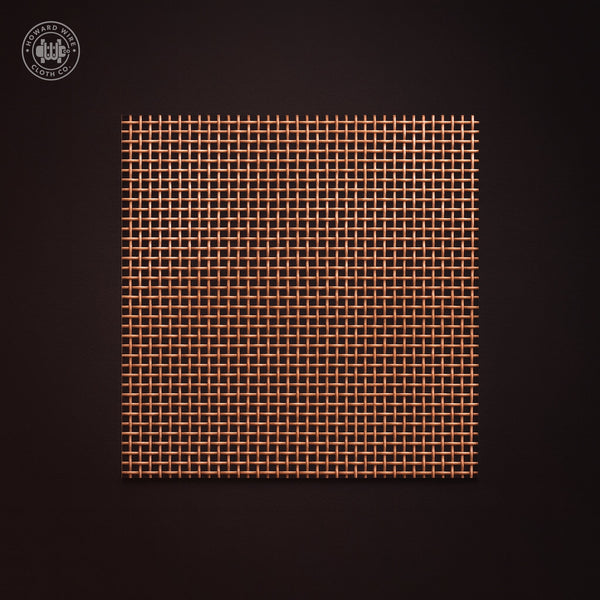 30 Mesh - .012" Wire Diameter - Copper Woven Wire - 36" Wide - Howard Wire Cloth Co.