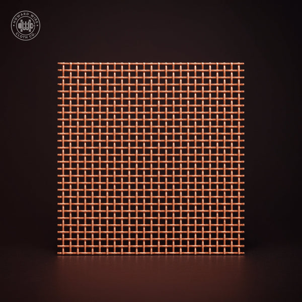 5" × 6" Pure Copper Woven Wire Mesh — 30 Mesh, .020" Wire - Howard Wire Cloth Co.