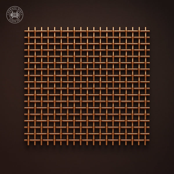 4 Mesh - .041" Wire Diameter - Copper Woven Wire - 36" Wide - Howard Wire Cloth Co.