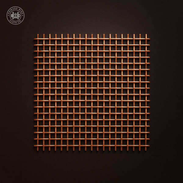 4 Mesh - .047" Wire Diameter - Copper Woven Wire - 36" Wide - Howard Wire Cloth Co.
