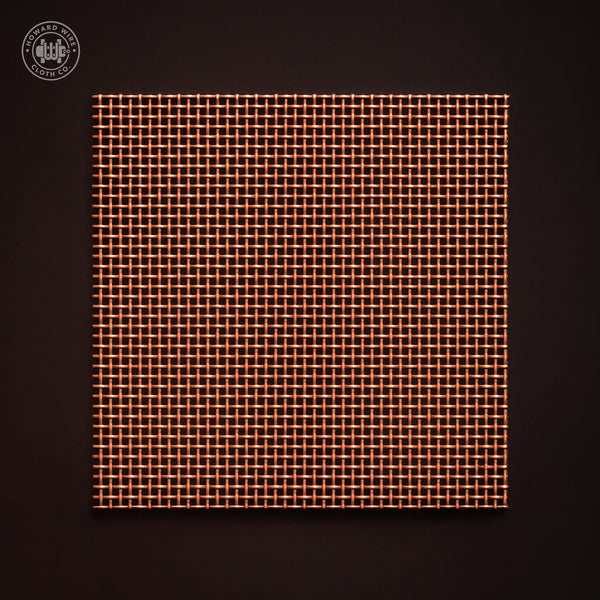 50 Mesh - .009" Wire Diameter - Copper Woven Wire - 36" Wide - Howard Wire Cloth Co.