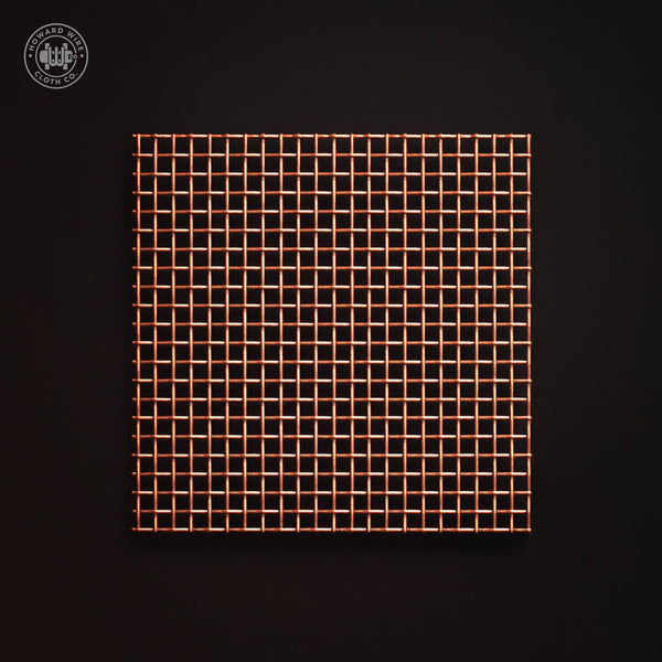 60 Mesh - .0075" Wire Diameter - Copper Woven Wire - Howard Wire Cloth Co.