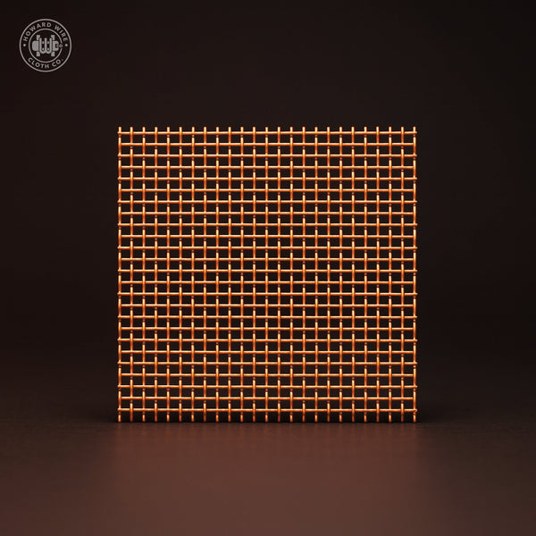 8 Mesh - .028" Wire Diameter - Copper Woven Wire - 36" Wide - Howard Wire Cloth Co.