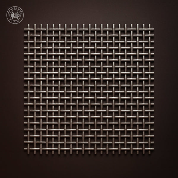 12 Mesh - .035" Wire Diameter - Plain Steel Woven Wire - 48" Wide - Howard Wire Cloth Co.