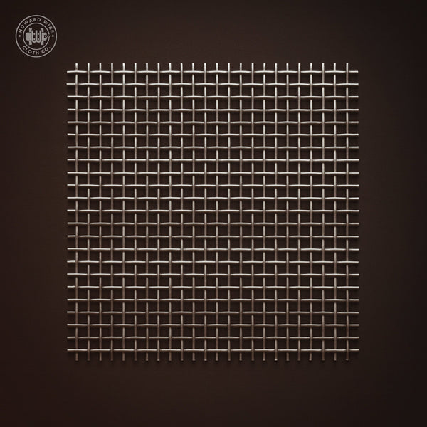 16 Mesh - .018" Wire Diameter - Plain Steel Woven Wire - 48" Wide - Howard Wire Cloth Co.