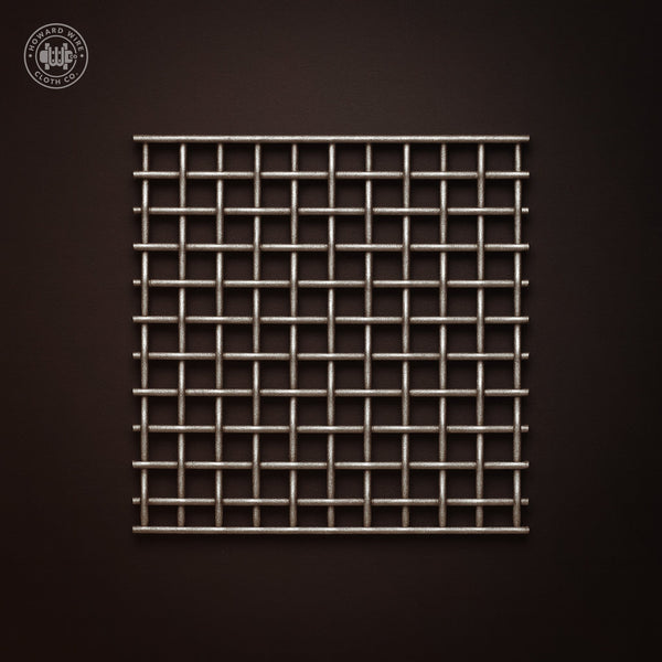 2 Mesh - .120" Wire Diameter - Plain Steel Woven Wire - 48" Wide - Howard Wire Cloth Co.