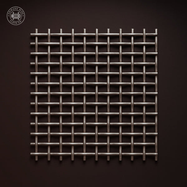 3 Mesh - .105" Wire Diameter - Plain Steel Woven Wire - 36" Wide - Howard Wire Cloth Co.