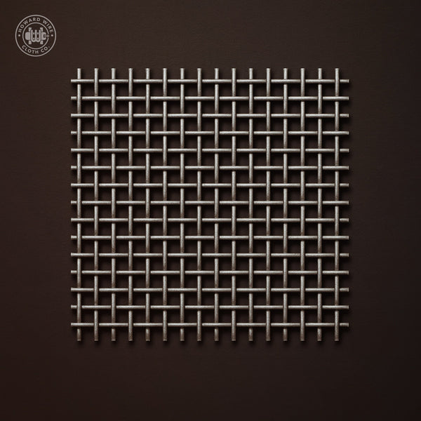 3/16" Mesh - .105" Wire Diameter - Plain Steel Crimped Woven Wire - 48" Wide - Howard Wire Cloth Co.