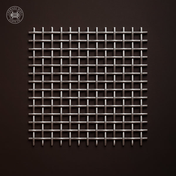 7/32" Mesh - .080" Wire Diameter - Plain Steel Crimped Woven Wire - 48" Wide - Howard Wire Cloth Co.
