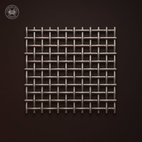 1/4" Mesh - .135" Wire Diameter - Plain Steel Crimped Woven Wire - Howard Wire Cloth Co.