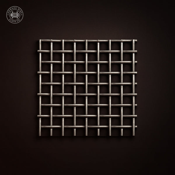 3/8" Mesh - .080" Wire Diameter - Plain Steel Woven Wire - 48" Wide - Howard Wire Cloth Co.