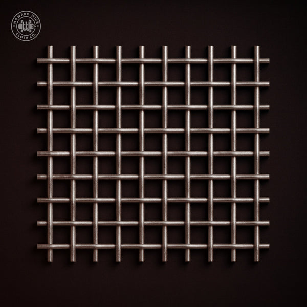 3/8" Mesh - .162" Wire Diameter - Plain Steel Crimped Woven Wire - 48" Wide - Howard Wire Cloth Co.