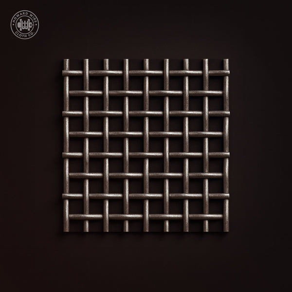 3/8" Mesh - .192" Wire Diameter - Plain Steel Crimped Woven Wire - 48" Wide - Howard Wire Cloth Co.
